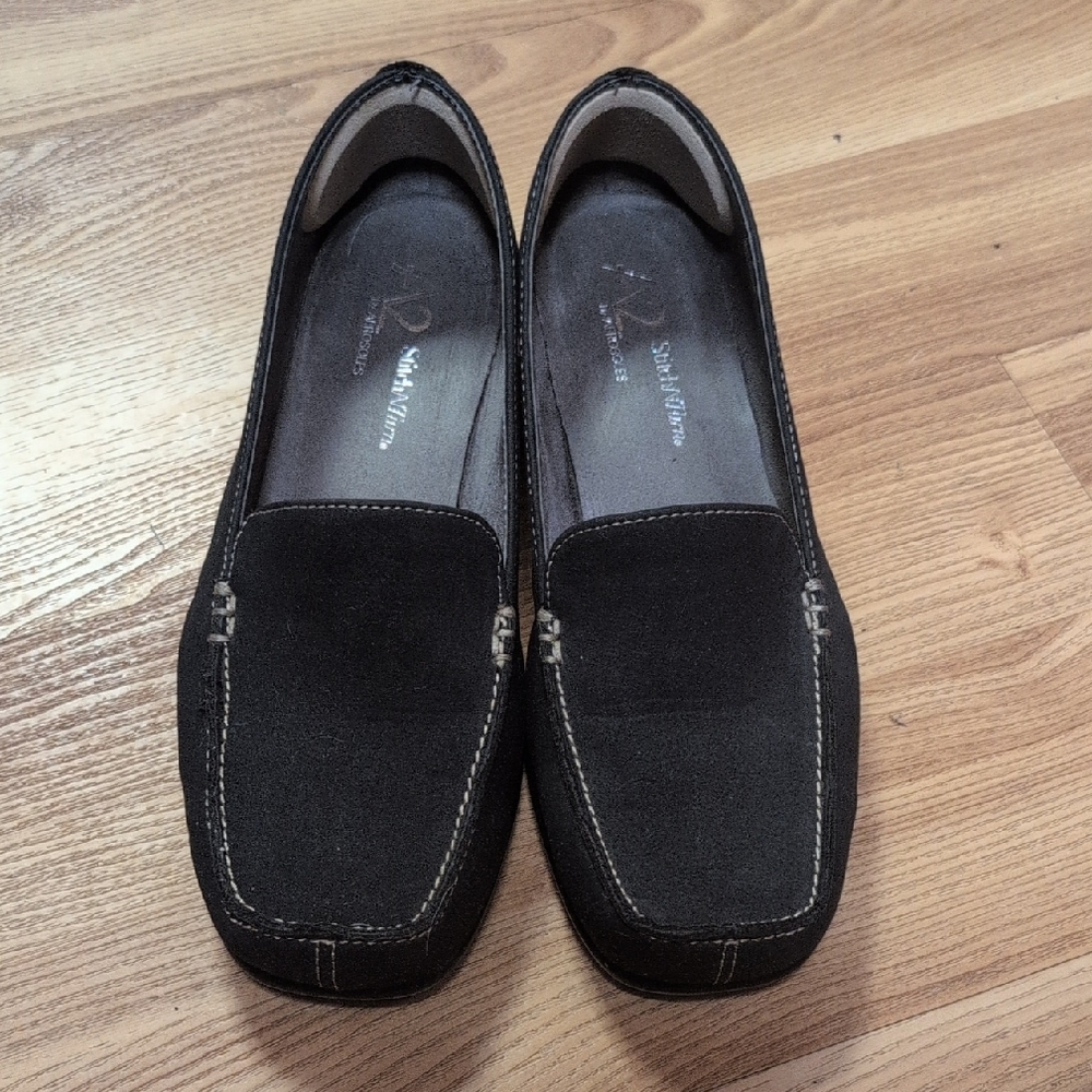 A2 By Aerosoles Black Suede Loafers